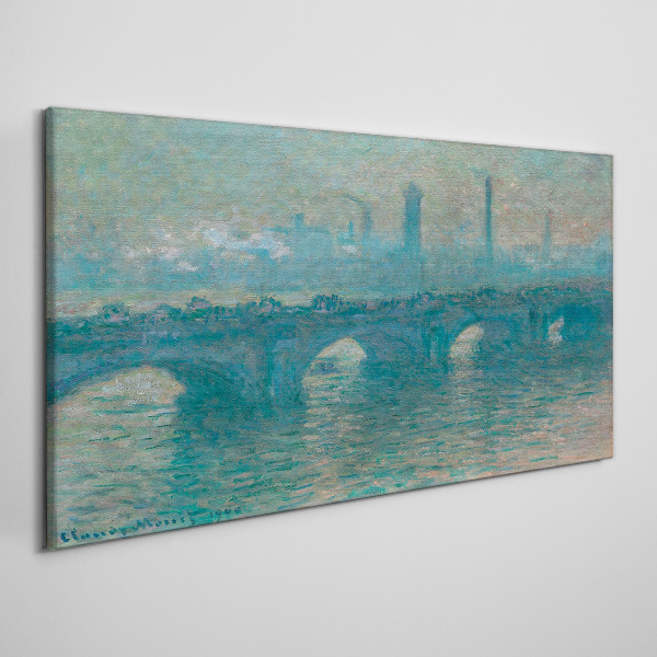 London Bridges in the Fog Canvas wall art