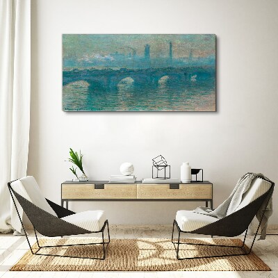 London Bridges in the Fog Canvas wall art