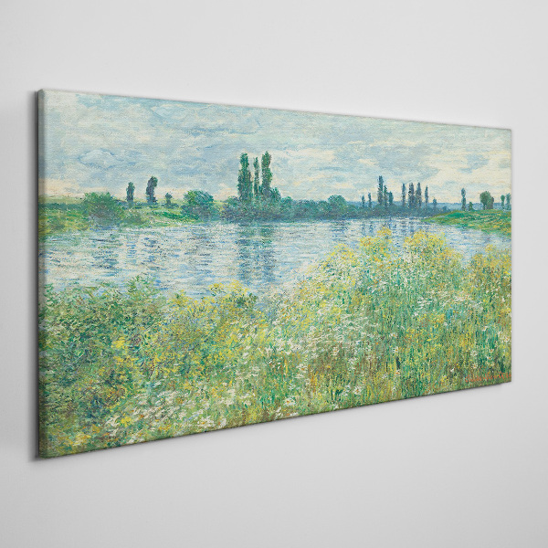 View of the river in the green Print on canvas