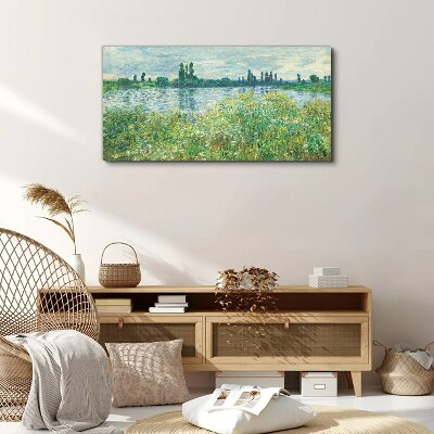 View of the river in the green Print on canvas