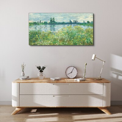 View of the river in the green Print on canvas