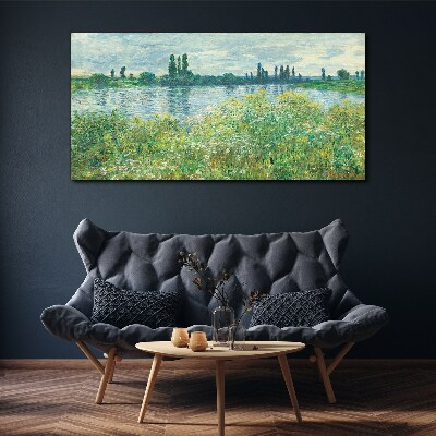View of the river in the green Print on canvas