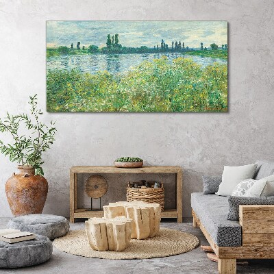 View of the river in the green Print on canvas