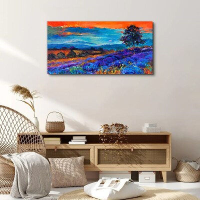 Colorful landscape in sunset Print on canvas