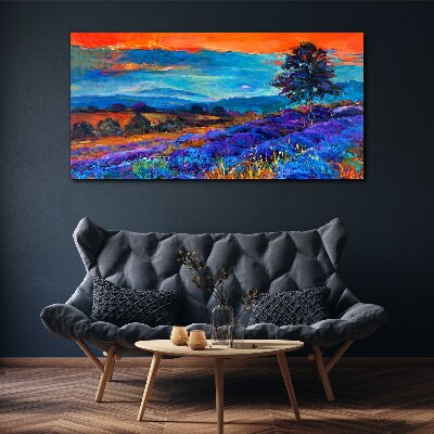 Colorful landscape in sunset Print on canvas