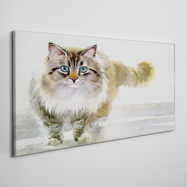 Cat in pastel shades Print on canvas