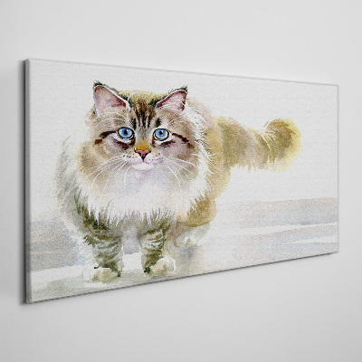 Cat in pastel shades Print on canvas