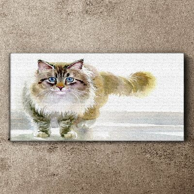Cat in pastel shades Print on canvas