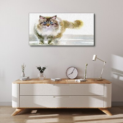 Cat in pastel shades Print on canvas