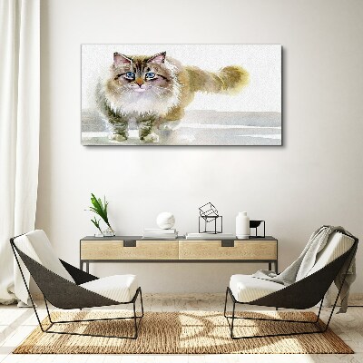 Cat in pastel shades Print on canvas