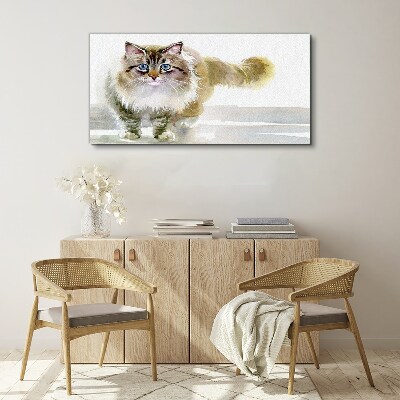 Cat in pastel shades Print on canvas