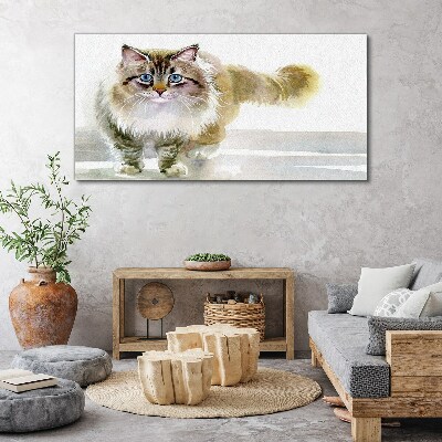 Cat in pastel shades Print on canvas