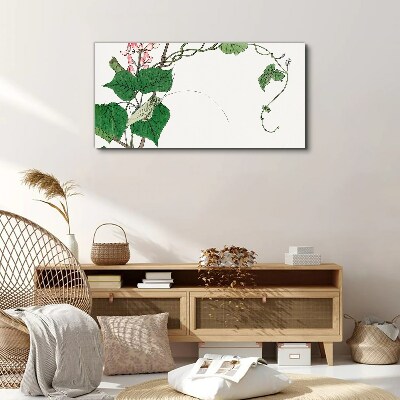 Flowers and insects in harmony Print on canvas