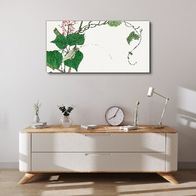 Flowers and insects in harmony Print on canvas