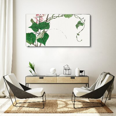 Flowers and insects in harmony Print on canvas