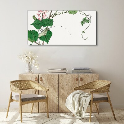 Flowers and insects in harmony Print on canvas