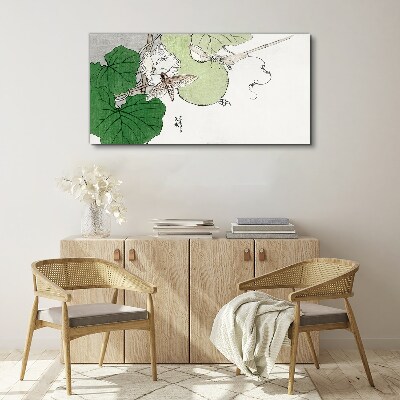 Butterflies and plants in harmony Canvas wall art