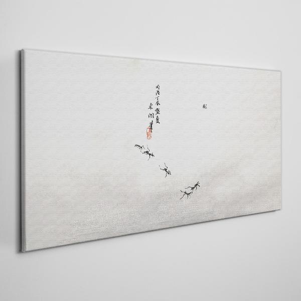 Peaceful nature with calligraphy Print on canvas