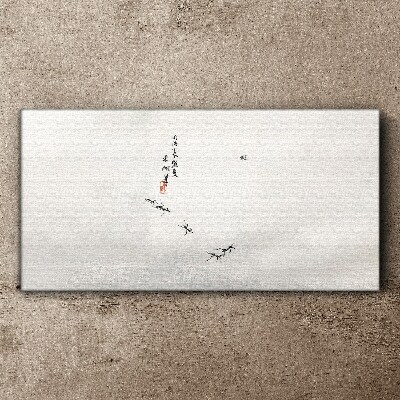 Peaceful nature with calligraphy Print on canvas