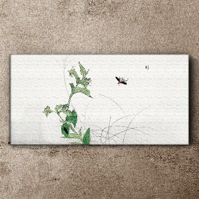The delicacy of nature with a butterfly Print on canvas