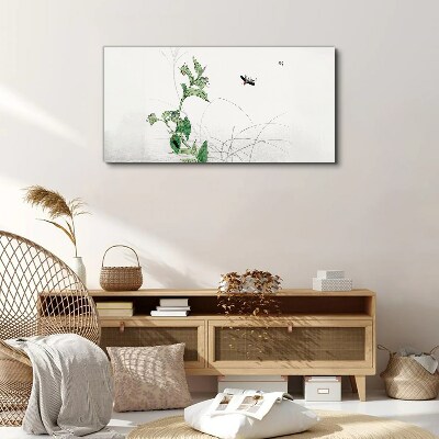 The delicacy of nature with a butterfly Print on canvas