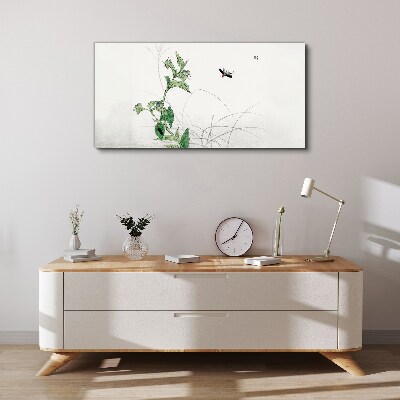 The delicacy of nature with a butterfly Print on canvas