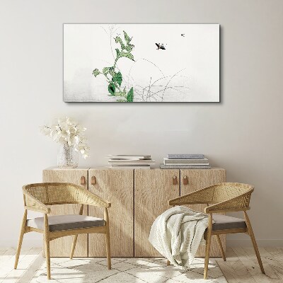 The delicacy of nature with a butterfly Print on canvas