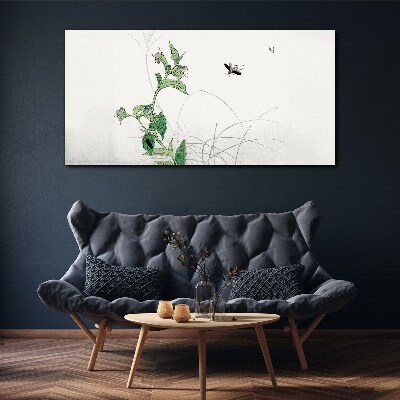 The delicacy of nature with a butterfly Print on canvas