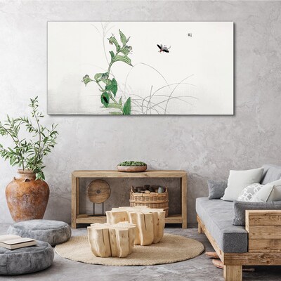 The delicacy of nature with a butterfly Print on canvas