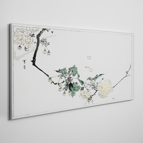 A floral landscape in delicate shades Print on canvas