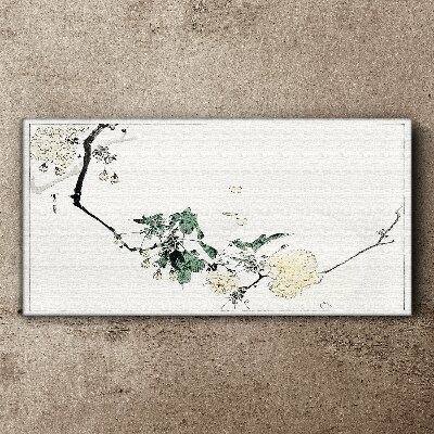 A floral landscape in delicate shades Print on canvas