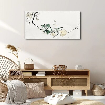A floral landscape in delicate shades Print on canvas