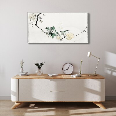 A floral landscape in delicate shades Print on canvas