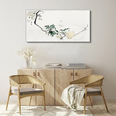 A floral landscape in delicate shades Print on canvas