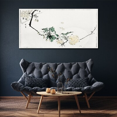 A floral landscape in delicate shades Print on canvas
