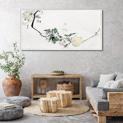 A floral landscape in delicate shades Print on canvas