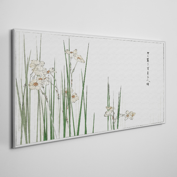 Flowers in the grass Canvas wall art