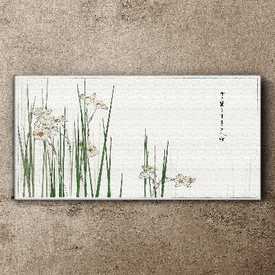 Flowers in the grass Canvas wall art