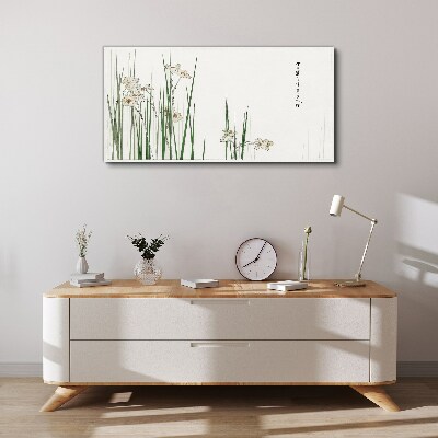 Flowers in the grass Canvas wall art