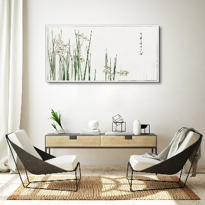 Flowers in the grass Canvas wall art
