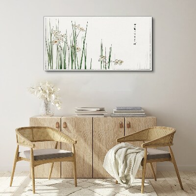 Flowers in the grass Canvas wall art