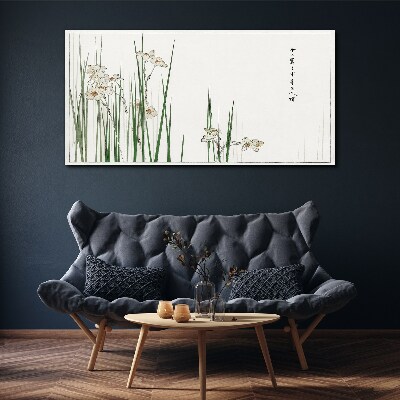 Flowers in the grass Canvas wall art