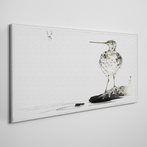 Bird on a minimalist background Canvas wall art