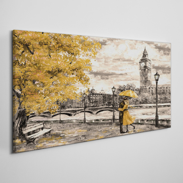 Golden Autumn in London Print on canvas
