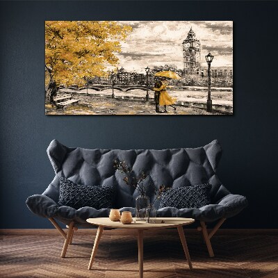 Golden Autumn in London Print on canvas