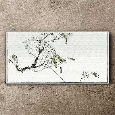 Bird on a branch Print on canvas