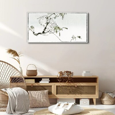Bird on a branch Print on canvas