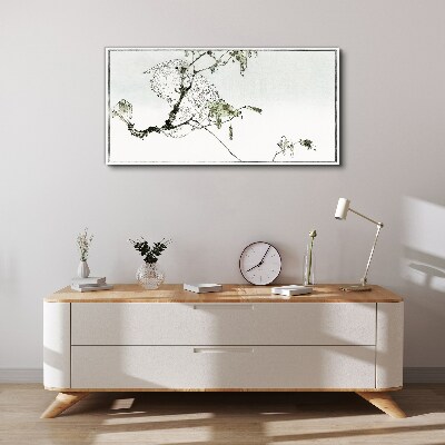 Bird on a branch Print on canvas