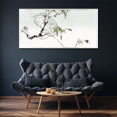 Bird on a branch Print on canvas