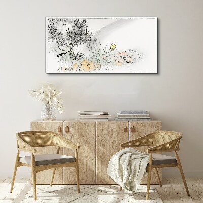 Butterfly flowers Canvas print
